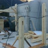 Pose des fermes assemblées