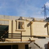 Pose des fermes d'encochements